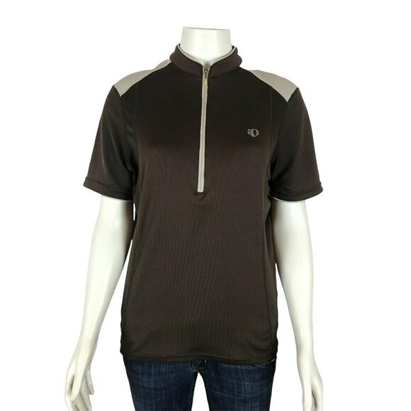 Pearl Izumi Womens Cycling Shirt Size Medium Short Sleeve Half Zip Back Pockets - Picture 1 of 9